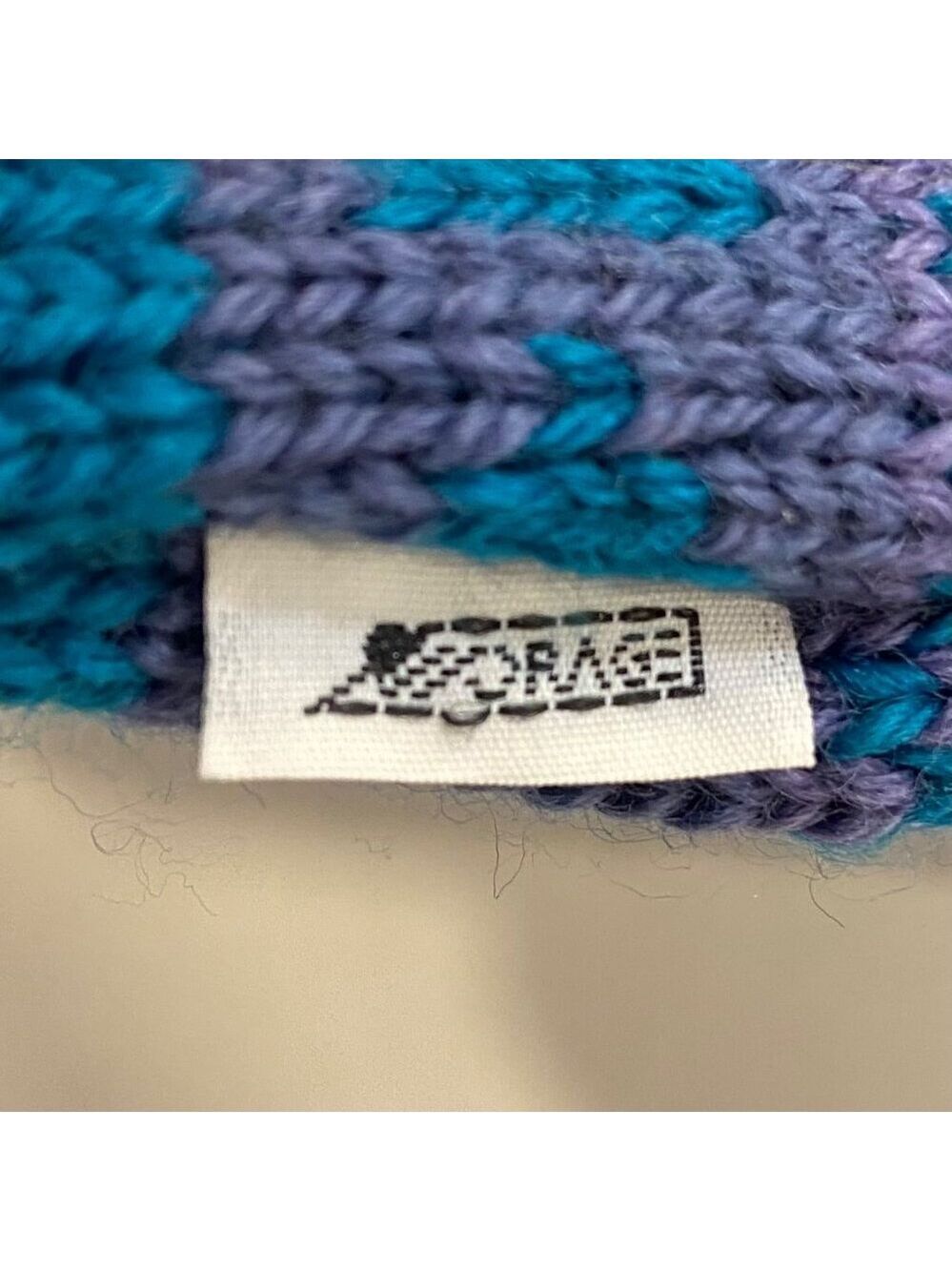Orage 100%Wool Beanie Slouchy Tassel Fair Isle Knit Streetwear unisex Winter Hat - Picture 12 of 14